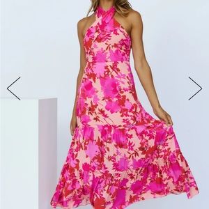 Hello Molly Love Loop Midi Dress Fuchsia